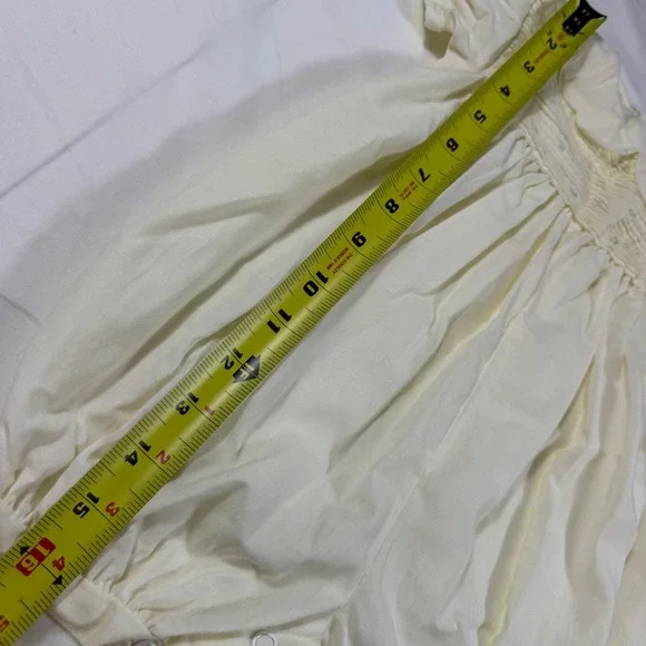 Petit Ami Bubble Romper Girls 6M Vintage Yellow Smocked Floral Embroidered - Picture 5 of 11